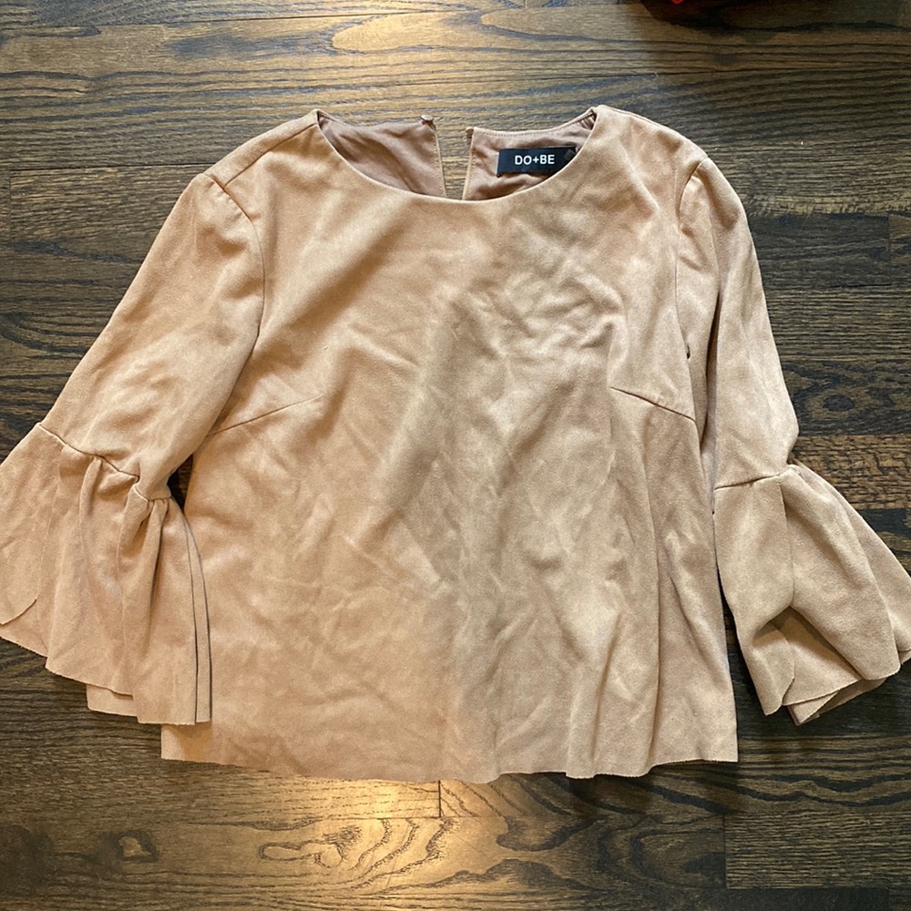 Brown suede Do+Be top, size S